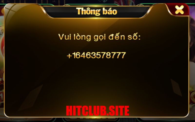 Liên hệ Hit Club thông qua hotline