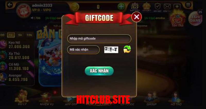 Rút tiền Hit Club bằng các giftcode