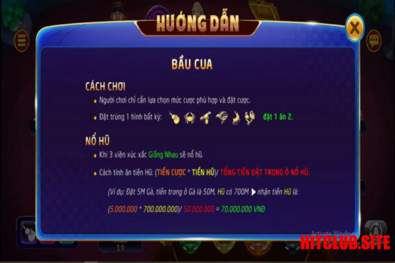 Mẹo bầu cua Hitclub