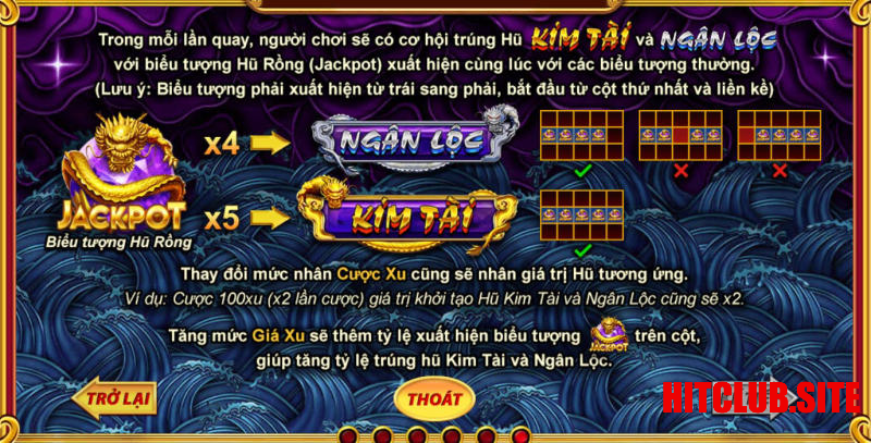 Luật chơi game Kho báu ngũ long Hitclub chi tiết